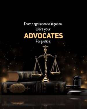 Advocate marketing poster