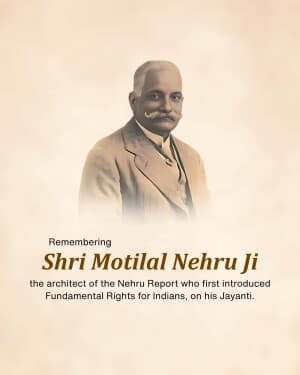 Motilal Nehru Jayanti banner