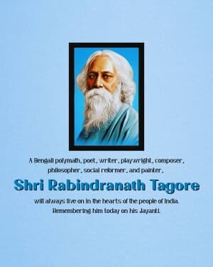 Rabindranath Tagore Jayanti image