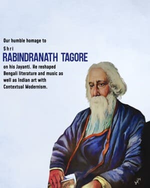 Rabindranath Tagore Jayanti flyer