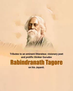 Rabindranath Tagore Jayanti banner