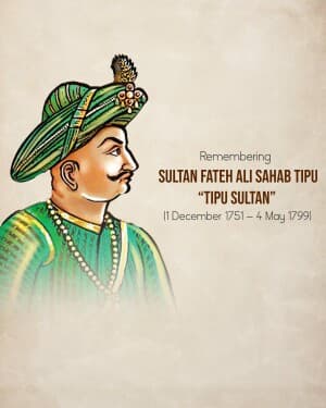 Tipu Sultan Punyatithi post