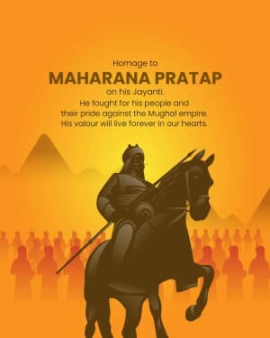 Maharana Pratap Jayanti illustration