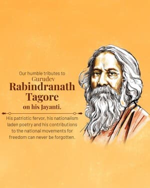 Rabindranath Tagore Jayanti poster