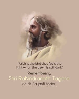 Rabindranath Tagore Jayanti event poster