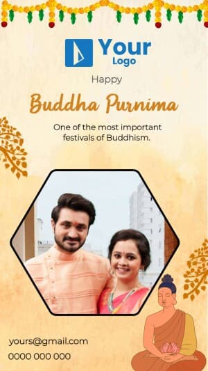 Buddha Purnima Wishes advertisement template