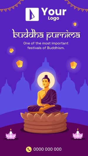 Buddha Purnima Wishes ad template