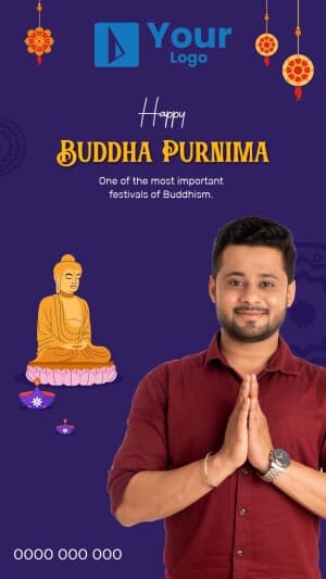 Buddha Purnima Wishes marketing poster
