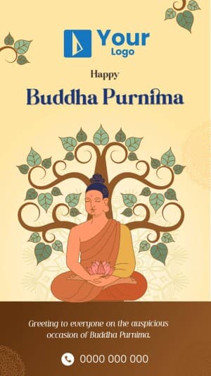 Buddha Purnima Wishes marketing flyer