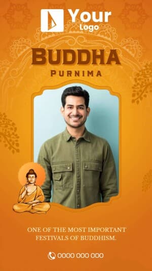 Buddha Purnima Wishes Facebook Poster