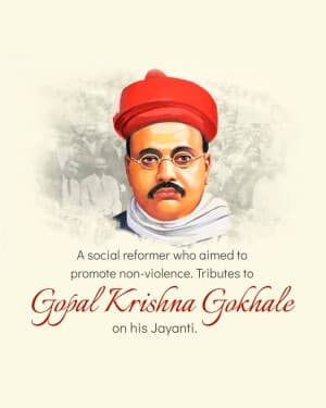 Gopal Krishna Gokhale Jayanti banner