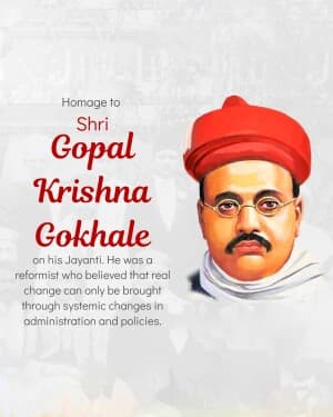 Gopal Krishna Gokhale Jayanti image