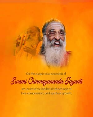 Swami Chinmayananda Saraswati Jayanti poster
