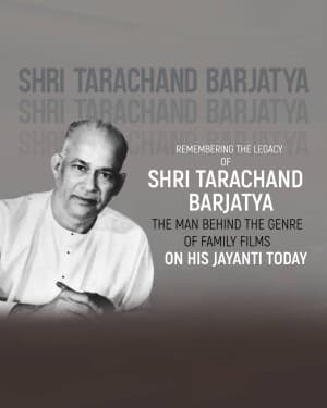 Tarachand Barjatya Jayanti poster