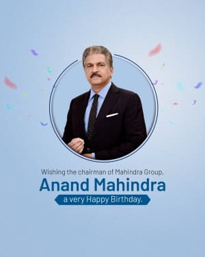 Anand Mahindra Birthday banner