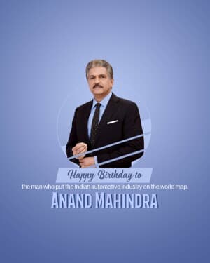 Anand Mahindra Birthday poster