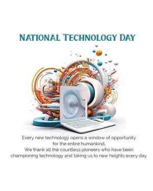 National Technology Day event poster