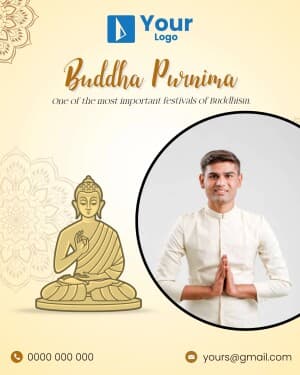 Buddha Purnima Wishes Instagram Post template