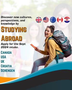 Study In Abroad template