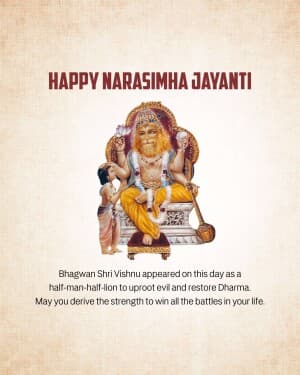 Narasimha Jayanti flyer