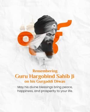 Guru Hargobind Sahib Gurgaddi Diwas graphic