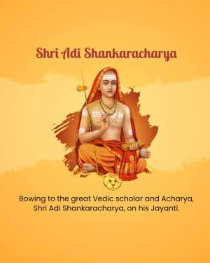 Shankaracharya Jayanti illustration