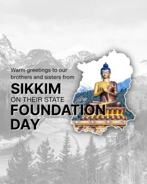 Sikkim Foundation Day illustration