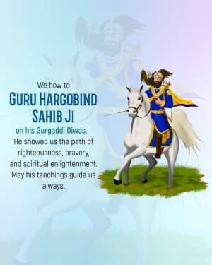 Guru Hargobind Sahib Gurgaddi Diwas poster