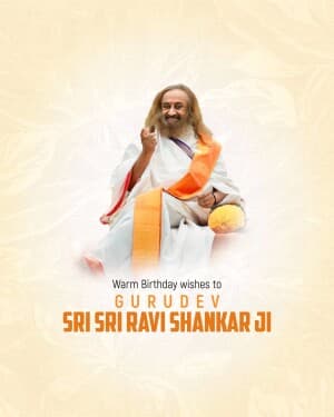 Sri Sri Ravi Shankar Birthday illustration