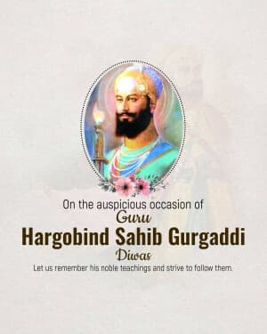 Guru Hargobind Sahib Gurgaddi Diwas image