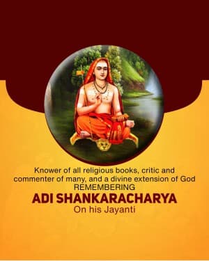 Shankaracharya Jayanti flyer