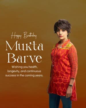 Mukta Barve Birthday graphic