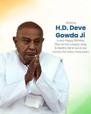 H. D. Deve Gowda Birthday graphic
