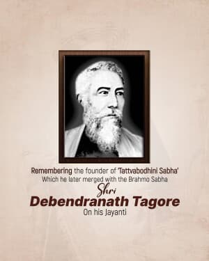 Debendranath Tagore Jayanti flyer