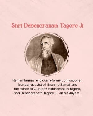 Debendranath Tagore Jayanti banner