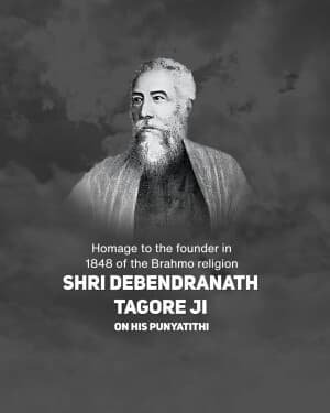 Debendranath Tagore Jayanti graphic