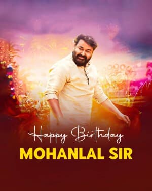 Mohanlal Birthday image