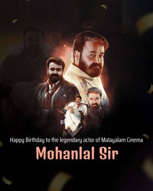 Mohanlal Birthday flyer