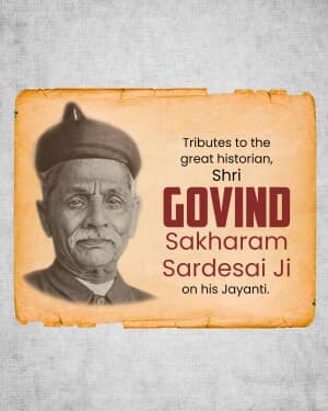 Govind Sakharam Sardesai Jayanti flyer