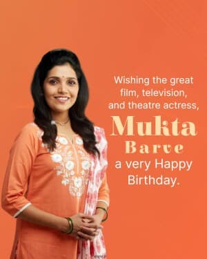 Mukta Barve Birthday banner