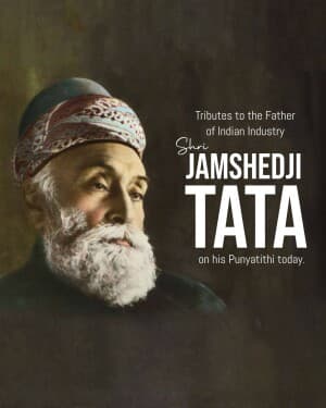 Jamsetji Tata Punyatithi event poster