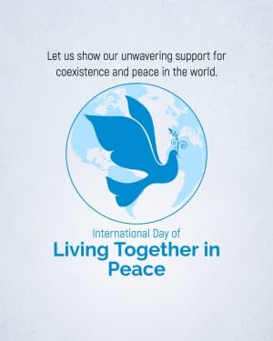 International Day of Living Together in Peace poster