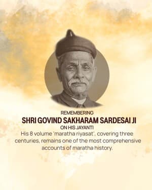 Govind Sakharam Sardesai Jayanti poster