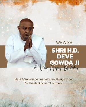 H. D. Deve Gowda Birthday image