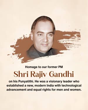 Rajiv Gandhi Punyatithi poster