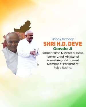H. D. Deve Gowda Birthday flyer