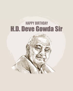H. D. Deve Gowda Birthday poster