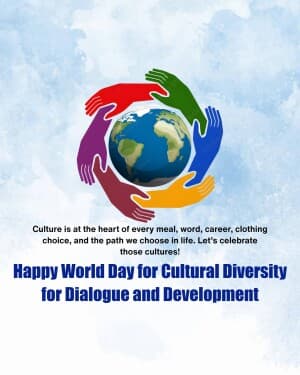 World Day for Cultural Diversity for Dialogue and Development graphic