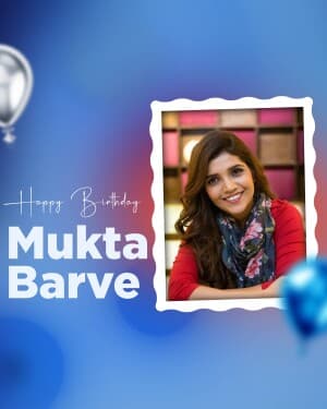 Mukta Barve Birthday flyer