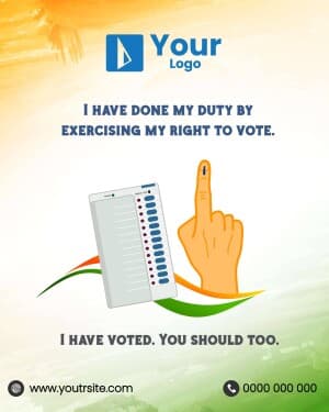 My Vote, My Right facebook ad banner